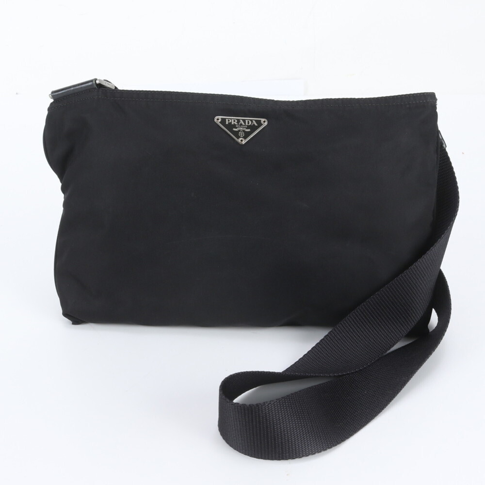 Prada Tessuto Nylon Triangle Logo Shoulder Bag Messenger for Men (with White ...
